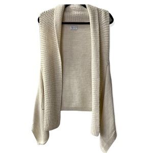 Catherine Lillywhite Italian Wool Alpaca Knit Cardigan Vest Waterfall Poss VTG